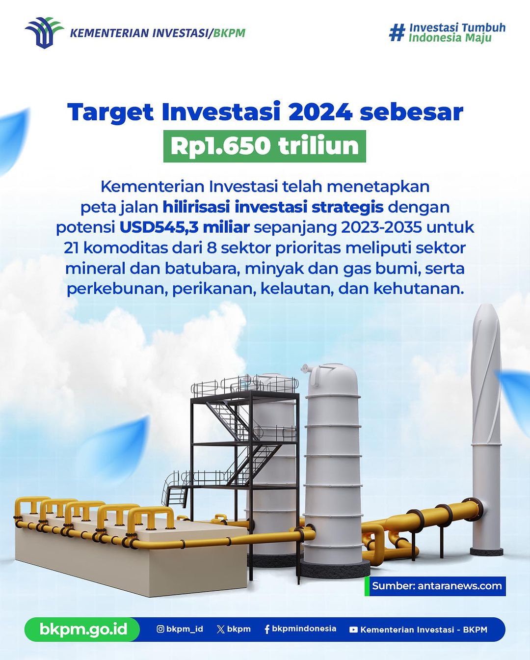 Hirilisasi Kunci Tercapainya Target Investasi 2024